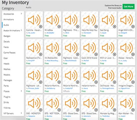 roblox song library.